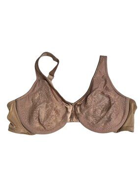 Olga Signature Support Nude Size 40 D Lace Minimizer Underwire EUC Style 35802